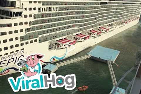 Cruise Ship Crashes while Coming into Port || ViralHog