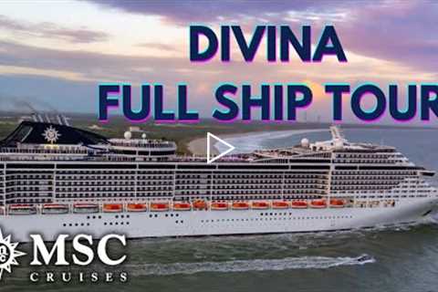 MSC DIVINA Full Ship Tour,  2022 Review & BEST Spots of MSC Cruises Divina!