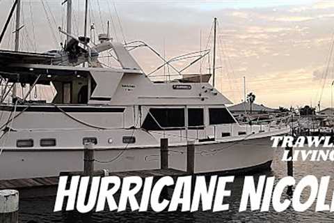 We stayed on our BOAT for Hurricane Nicole || RAW footage of a Category 1 Hurricane on a BOAT ||