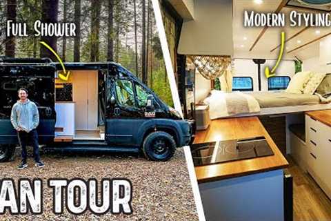MUST SEE! 1st Time Camper Van Builder Creates SENSATIONAL $125K Mobile Dwelling
