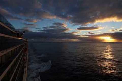 Cruise ship sailing the Pacific Ocean