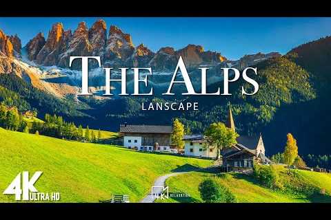 FLYING OVER THE ALPS (4K UHD) - Soothing Music With Stunning Beautiful Nature Film For Relaxation