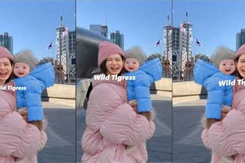 WOW! SON YE JIN AND BABY ALKONG SPOTTED ON VACATION! + (HAPPY 4TH month Baby Alkong)