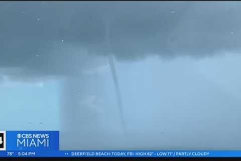 Waterspout touchdown in Hollywood Beach
