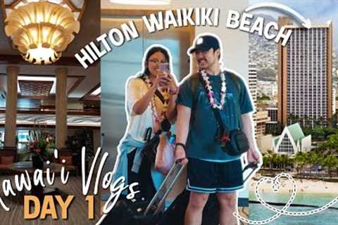 Full Hilton Waikiki Beach Hotel Tour + Musubi Cafe Iyasume & Rainbow Drive-in | Hawai''i 2023!..