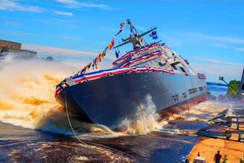 20+ Dangerous HUGE Ship Launch Gone Bad ! , CLOSE CALLS and Huge WAVES