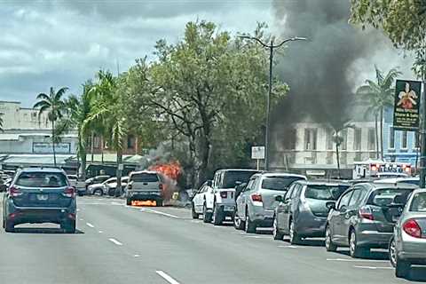 Video: Truck fire breaks out in Downtown Hilo