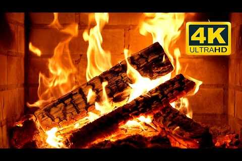 🔥 COZY FIREPLACE 4K 😴 Crackling Fire Sounds (12 HOURS). Fireplace Burning 4K 60 FPS