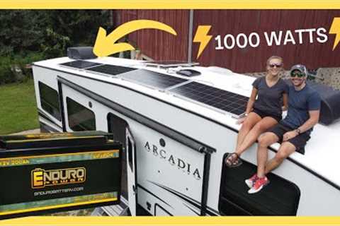 DIY SOLAR INSTALL | Upgrading our Fifth Wheel RV to Lithium (RV Life)