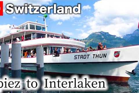 🇨🇭Amazing Switzerland Cruise on the Beautiful Lake Thun (Spiez→Interlaken West)