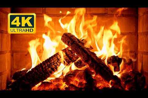 🔥 Cozy Fireplace 4K (12 HOURS). Fireplace with Crackling Fire Sounds. Fireplace Ambience 4K UHD