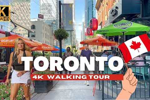 Walking Toronto''s Downtown Entertainment District | 4K Walking Tour [4K Ultra HDR/60fps]