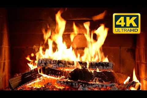 🔥 The BEST Crackling Fireplace 4K (12 HOURS). Cozy Fireplace with Crackling Fire Sounds