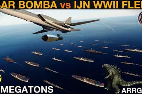 Tu-22 With 50 Megaton Nuclear Tsar Bomb vs WWII IJN Pearl Harbor Fleet (Naval Battle 111) | DCS