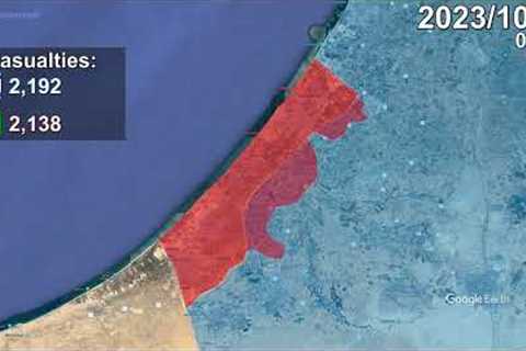 Israel-Hamas War: First 3 Days Mapped using Google Earth