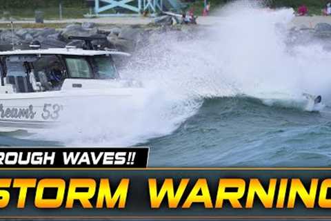 SEVERE STORM HITTING HAULOVER INLET !!  Captains Ignore Marine Warning !! BOAT ZONE