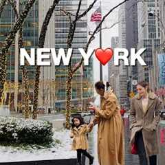 [4K]🇺🇸NYC Walk🗽Snowfall in New York City ☃️❄️ Radio City to Bryant Park in Manhattan | Jan 2024