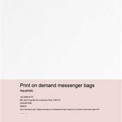 print on demand messenger bags