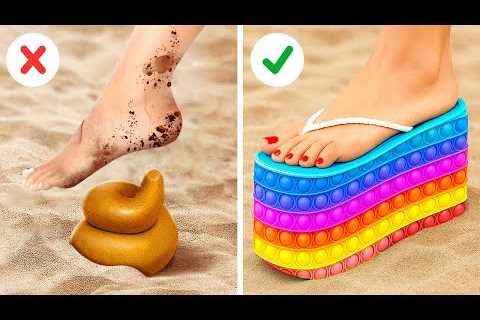 SUMMER HACKS FOR YOUR NEXT BEACH TRIP! Genius DIY Ideas & Fun Tips by 123 GO!